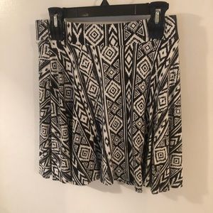 Tribal print skater skirt
